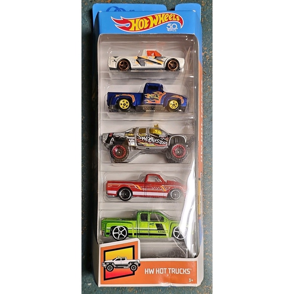 Hot Wheels HW Hot Trucks 5-Pack Diecast Cars 1982 VW Custom 56 Ford FKT63 2018
